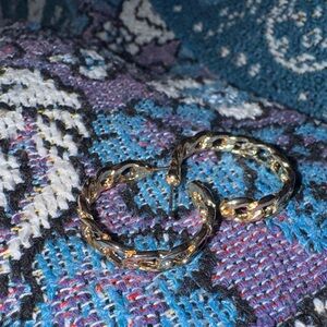 Gold Hoop Chain Earrings